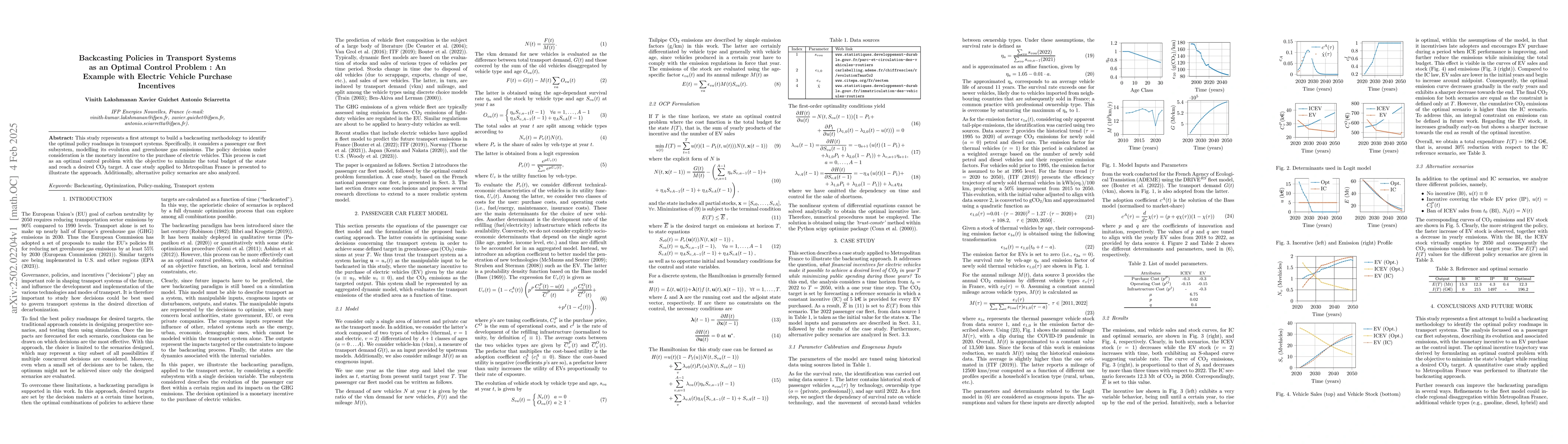 Thumbnail for Backcasting Policies in Transport Systems as an Optimal Control Problem
  : An Example with Electric Vehicle Purchase Incentives