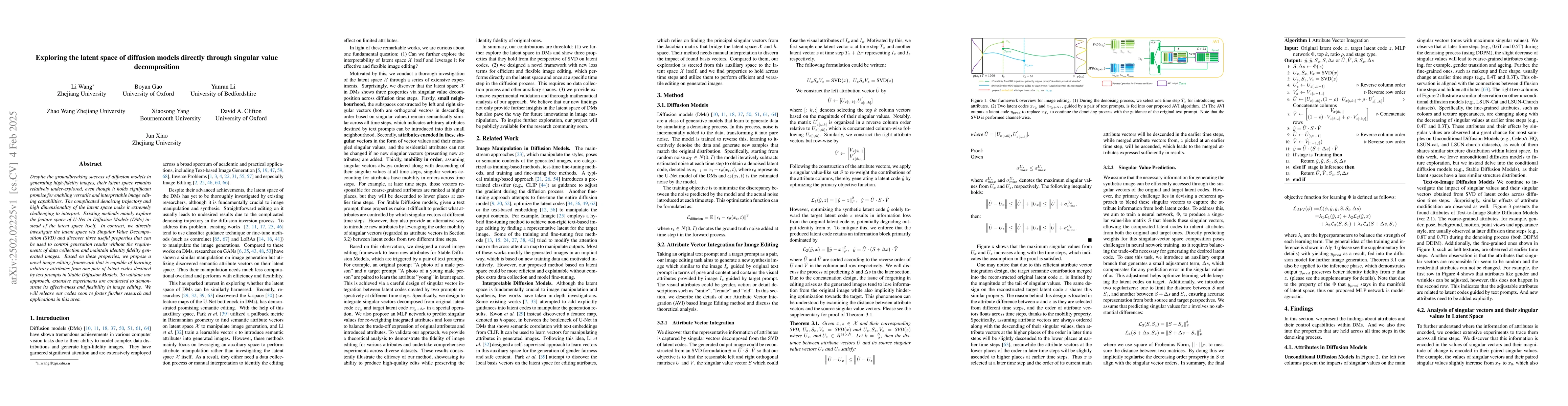 Thumbnail for Exploring the latent space of diffusion models directly through singular
  value decomposition