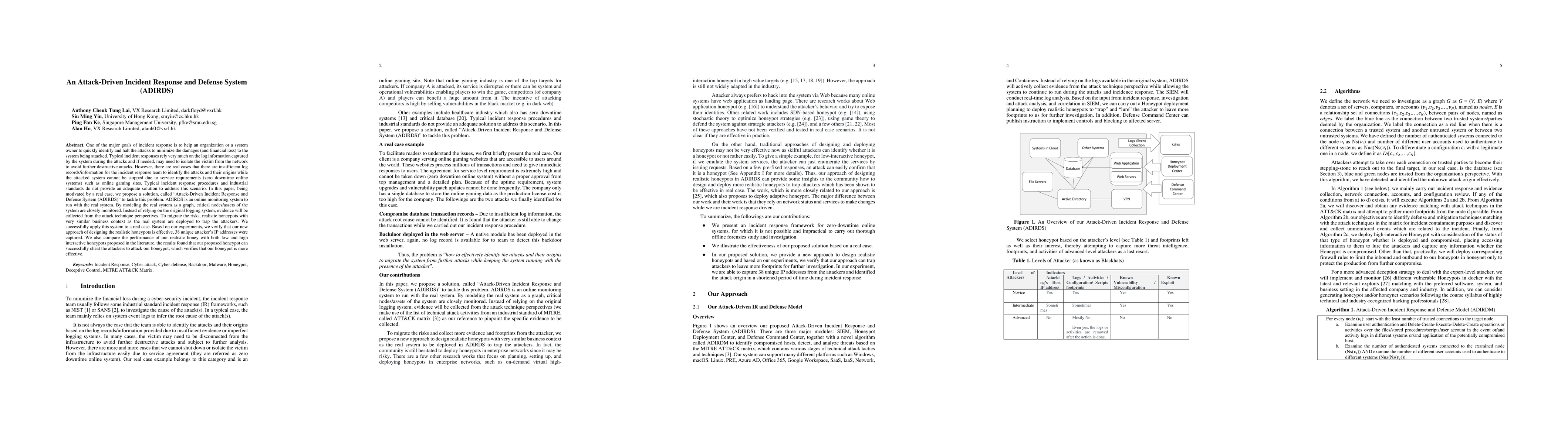 Thumbnail for An Attack-Driven Incident Response and Defense System (ADIRDS)
