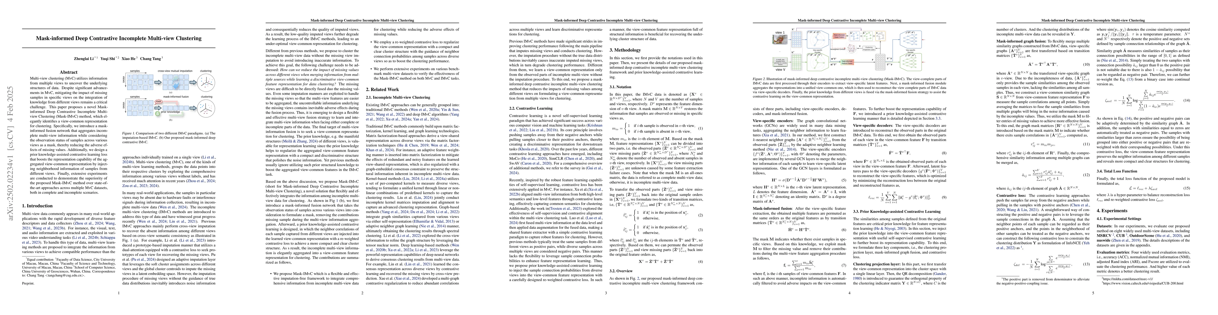 Thumbnail for Mask-informed Deep Contrastive Incomplete Multi-view Clustering