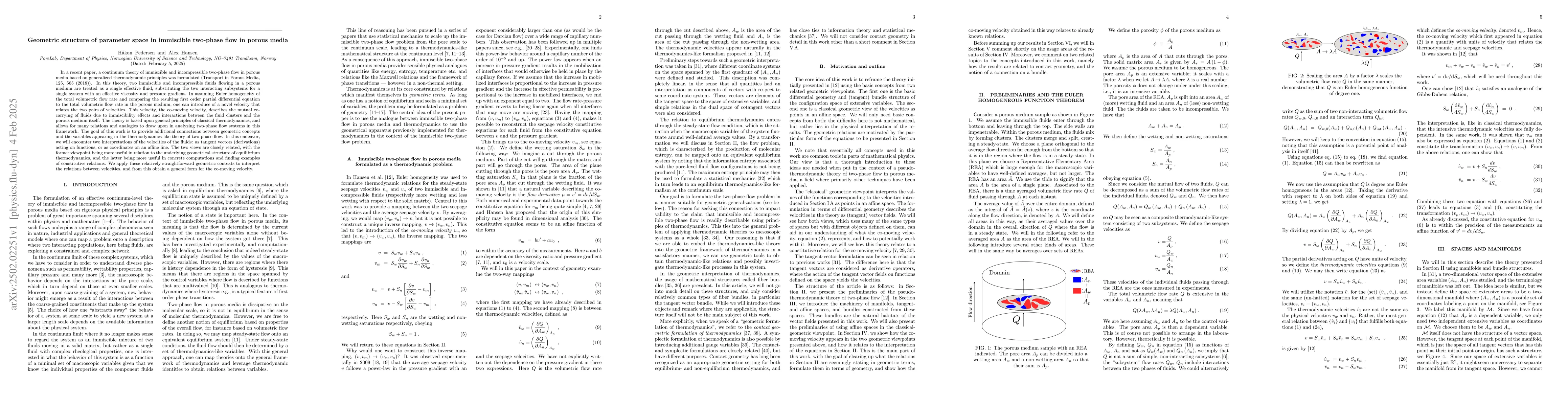 Thumbnail for Geometric structure of parameter space in immiscible two-phase flow in
  porous media