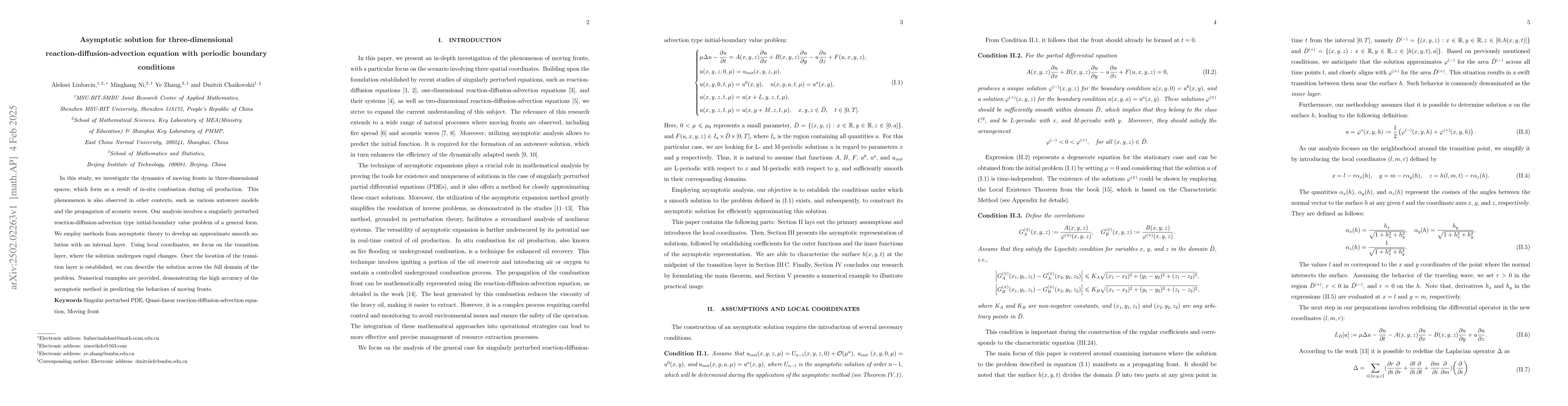 Thumbnail for Asymptotic solution for three-dimensional reaction-diffusion-advection
  equation with periodic boundary conditions