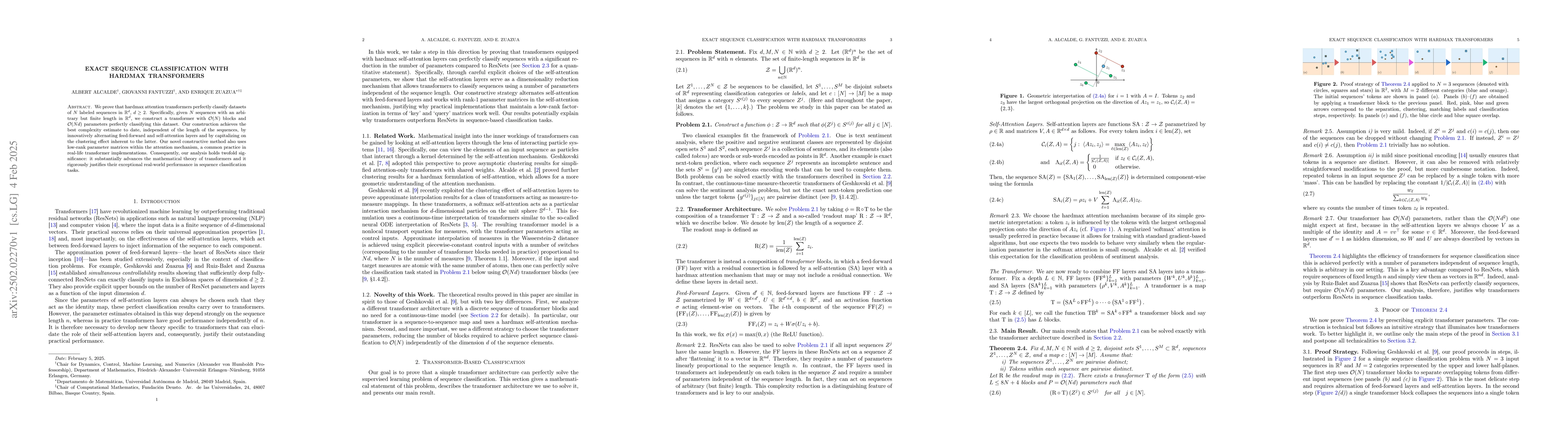 Thumbnail for Exact Sequence Classification with Hardmax Transformers