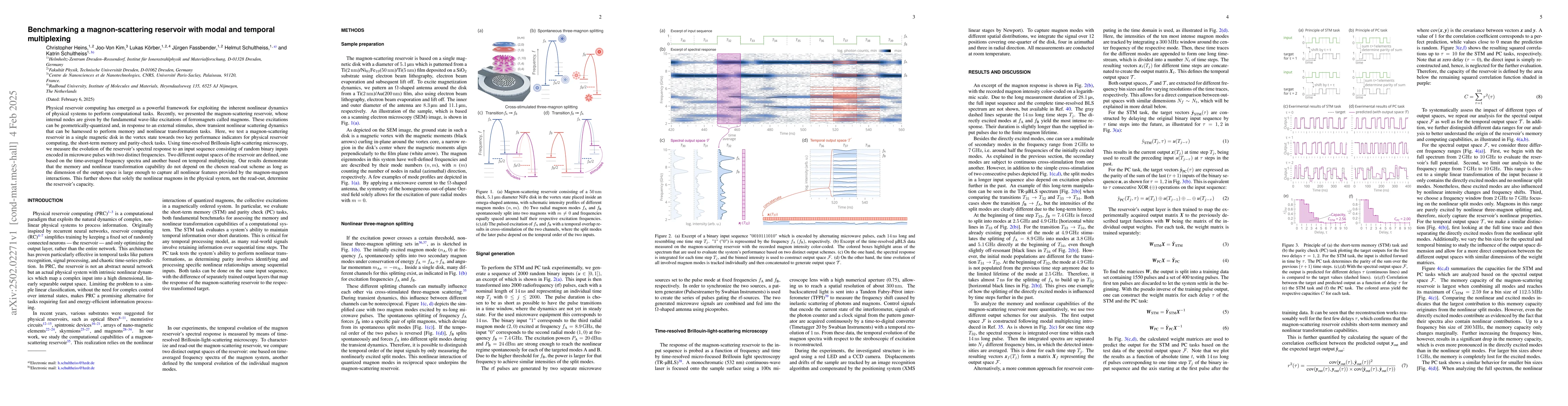 Thumbnail for Benchmarking a magnon-scattering reservoir with modal and temporal
  multiplexing