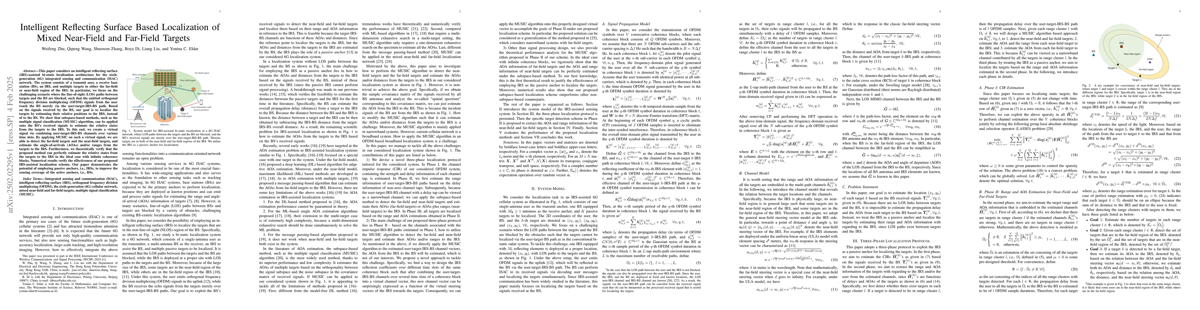 Thumbnail for Intelligent Reflecting Surface Based Localization of Mixed Near-Field
  and Far-Field Targets