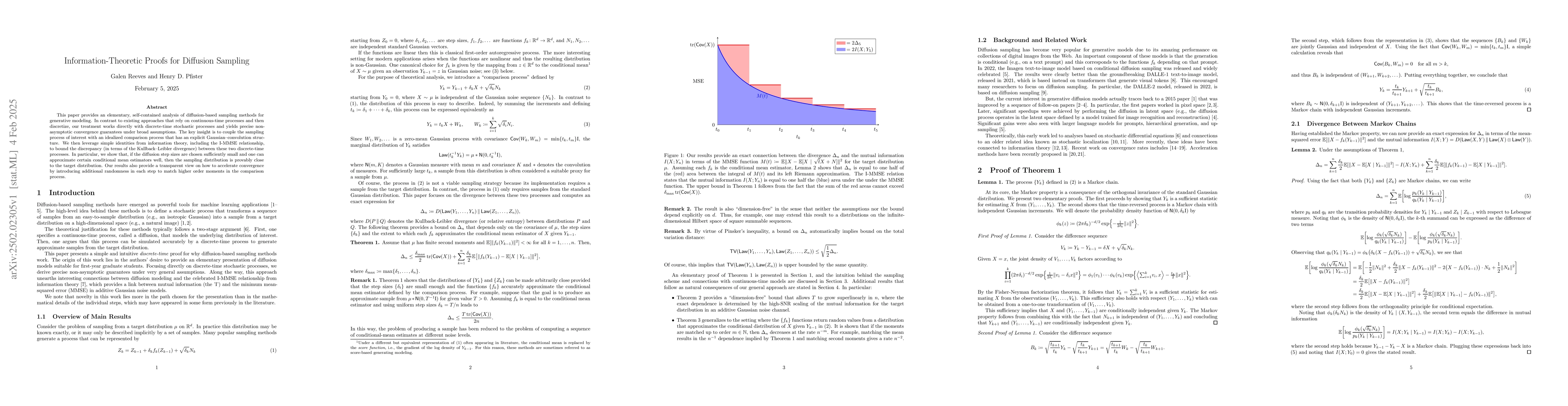 Thumbnail for Information-Theoretic Proofs for Diffusion Sampling