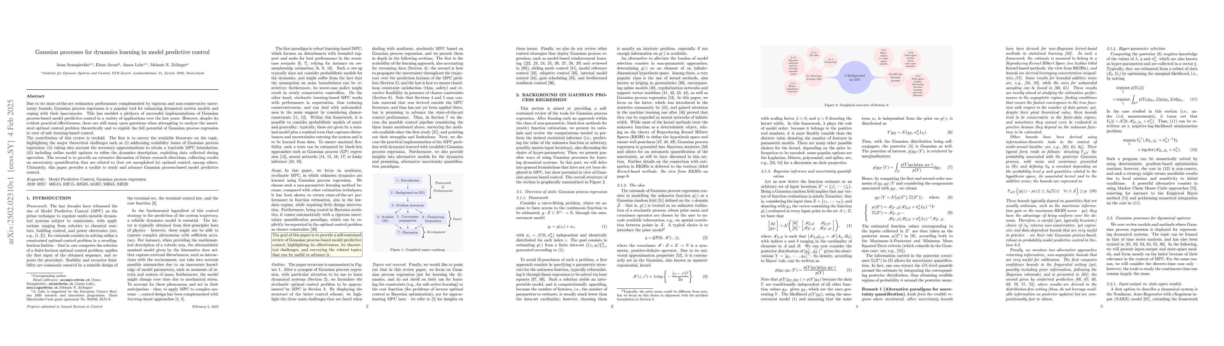 Thumbnail for Gaussian processes for dynamics learning in model predictive control