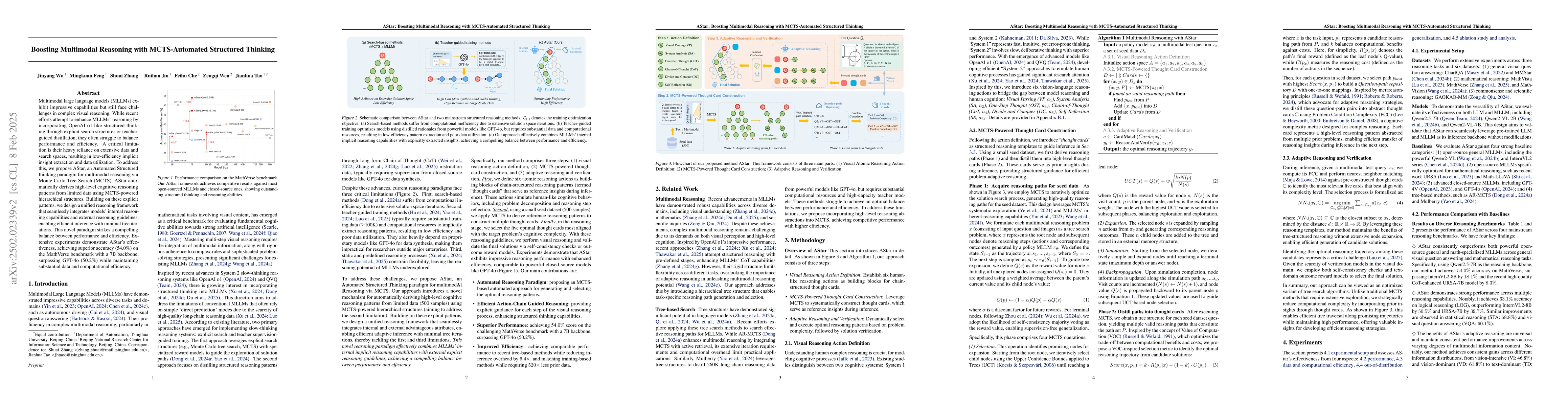 Thumbnail for Boosting Multimodal Reasoning with MCTS-Automated Structured Thinking