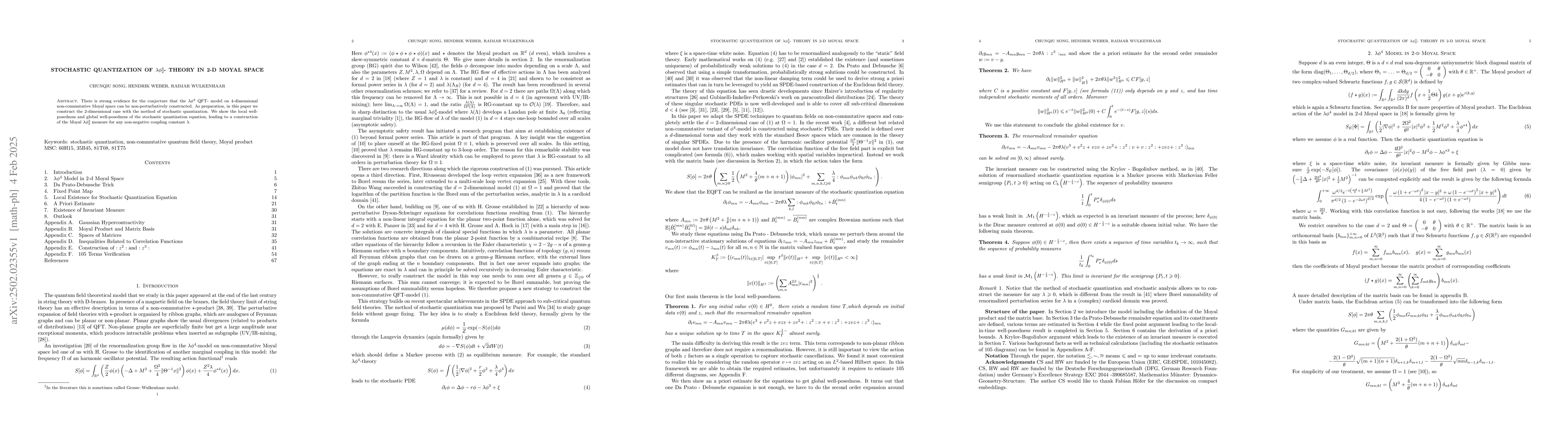 Thumbnail for Stochastic quantization of $λφ_2^4$- theory in 2-d Moyal space