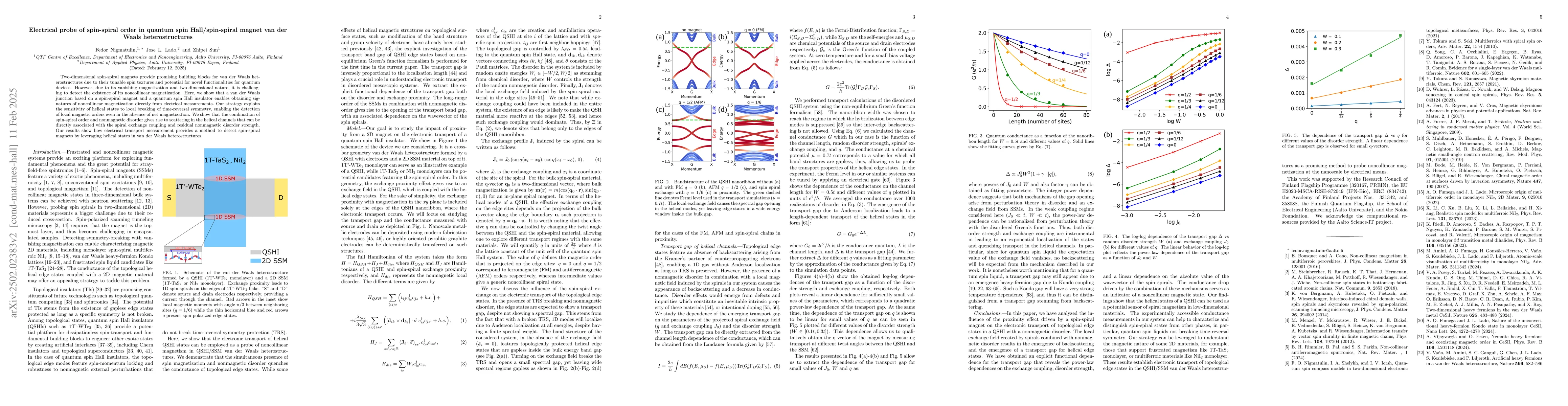 Thumbnail for Electrical probe of spin-spiral order in quantum spin Hall/spin-spiral
  magnet van der Waals heterostructures