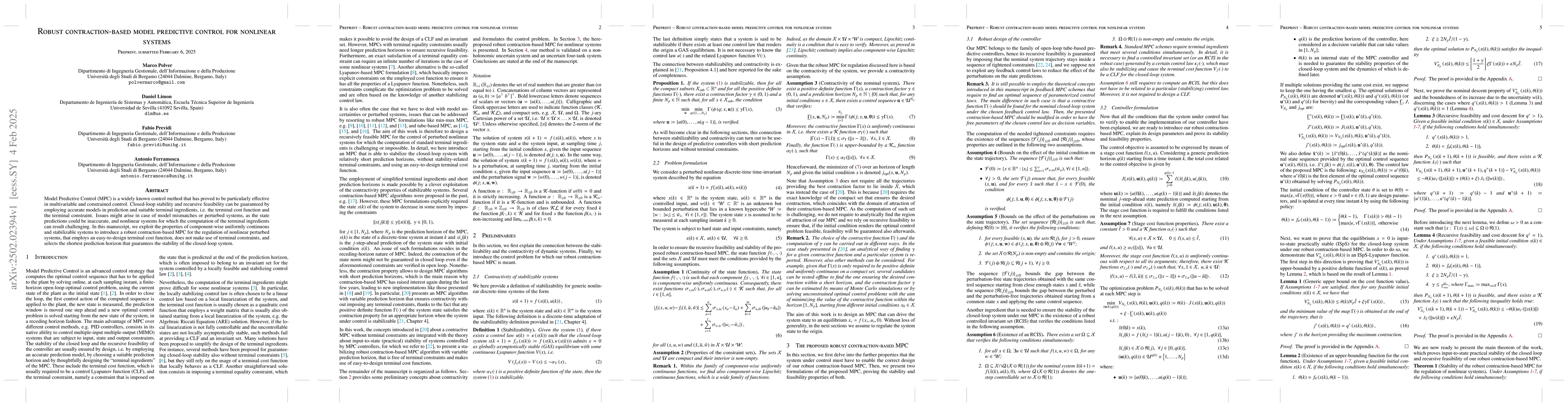 Thumbnail for Robust contraction-based model predictive control for nonlinear systems