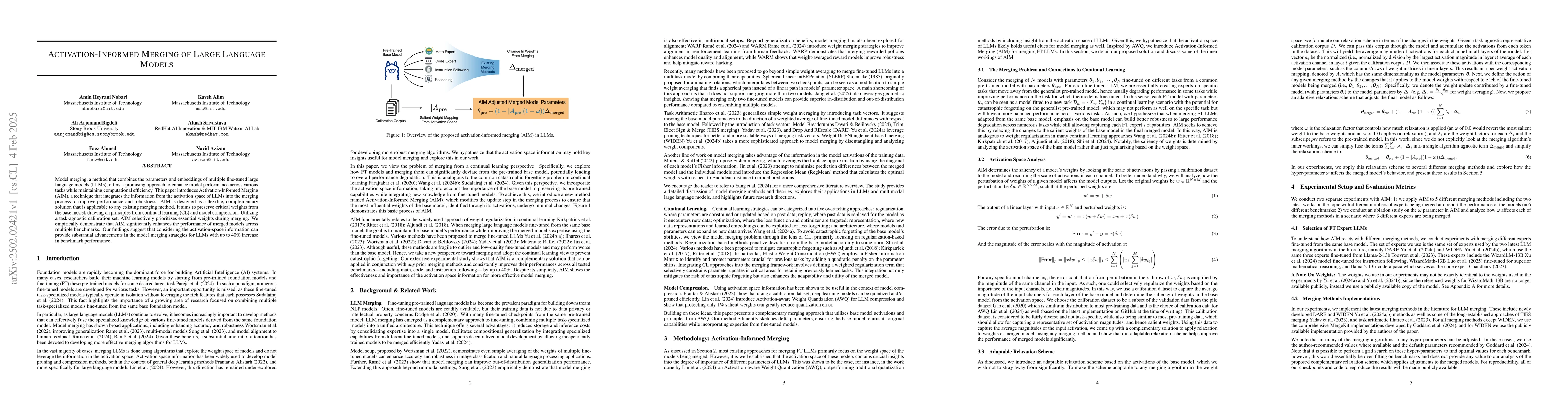 Thumbnail for Activation-Informed Merging of Large Language Models