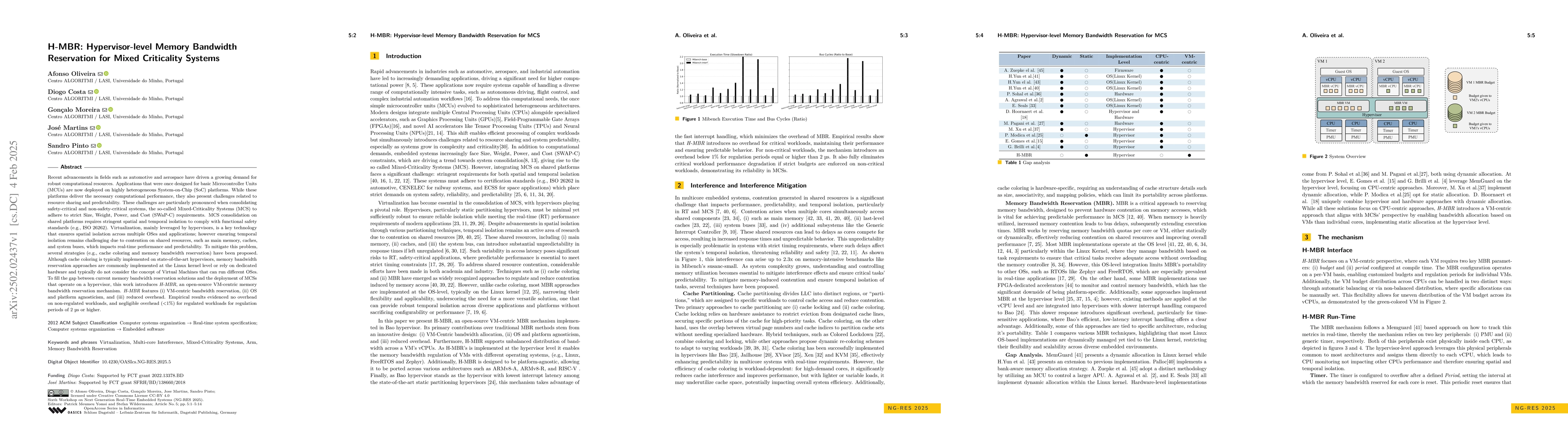 Thumbnail for H-MBR: Hypervisor-level Memory Bandwidth Reservation for Mixed
  Criticality Systems
