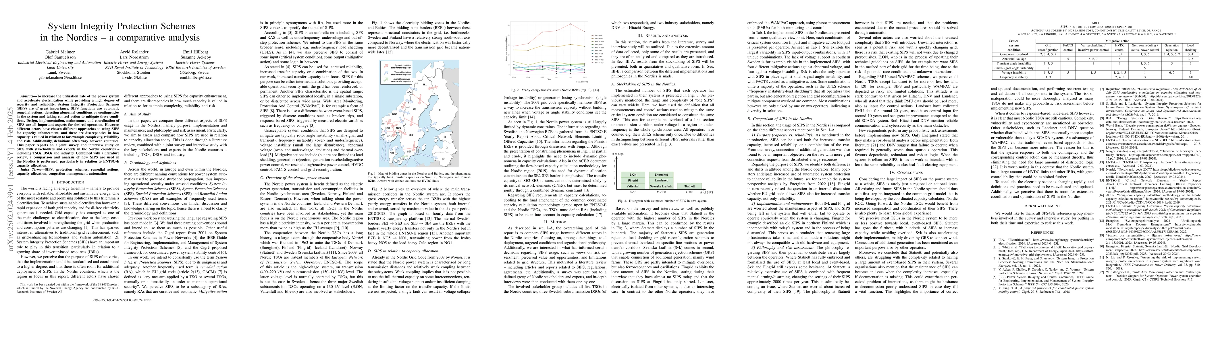 Thumbnail for System Integrity Protection Schemes in the Nordics -- a comparative
  analysis