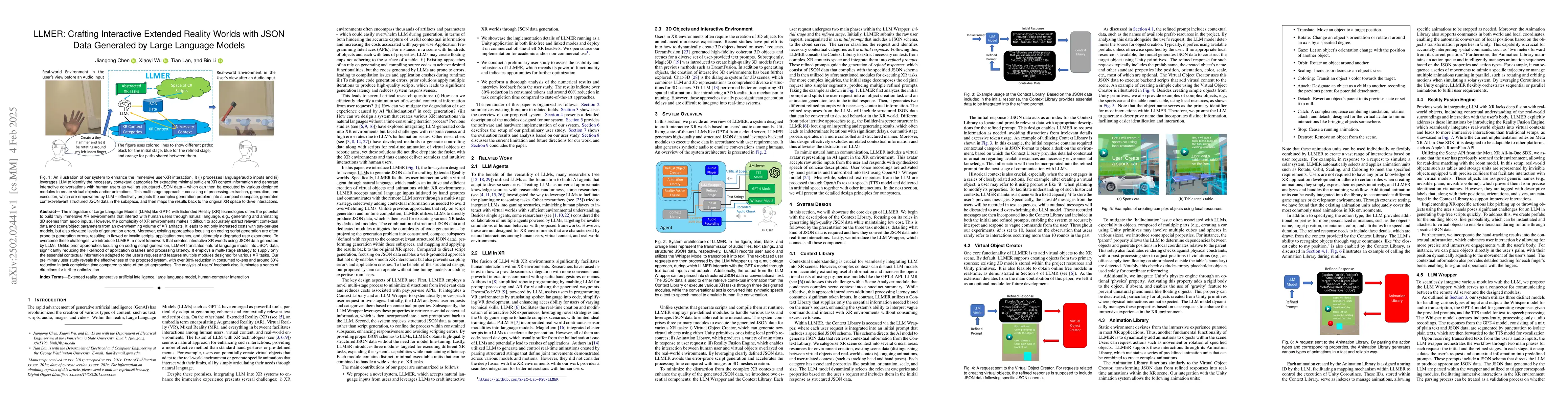Thumbnail for LLMER: Crafting Interactive Extended Reality Worlds with JSON Data
  Generated by Large Language Models