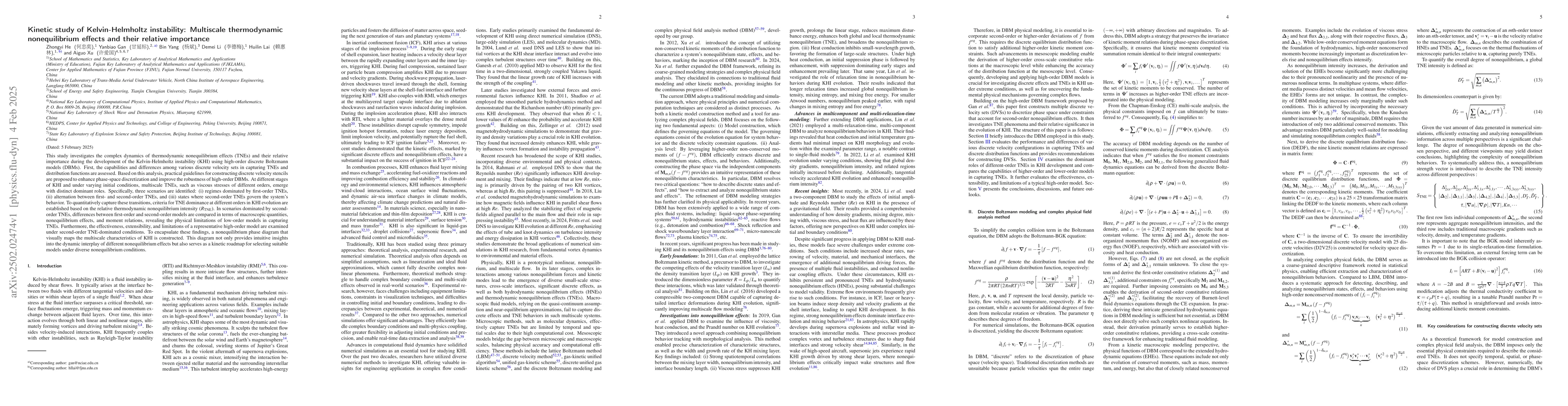 Thumbnail for Kinetic study of Kelvin-Helmholtz instability: Multiscale thermodynamic
  nonequilibrium effects and their relative importance