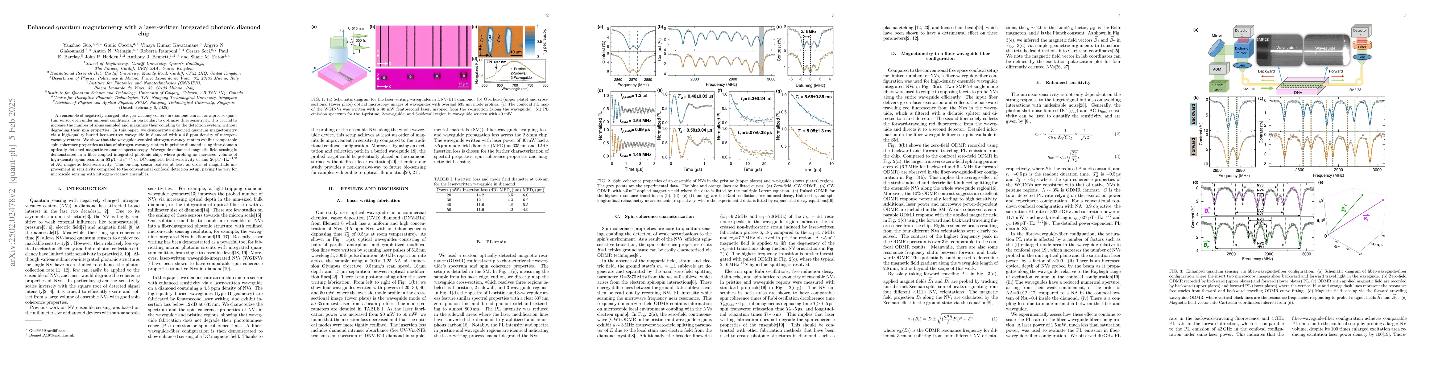 Thumbnail for Enhanced quantum magnetometry with a laser-written integrated photonic
  diamond chip