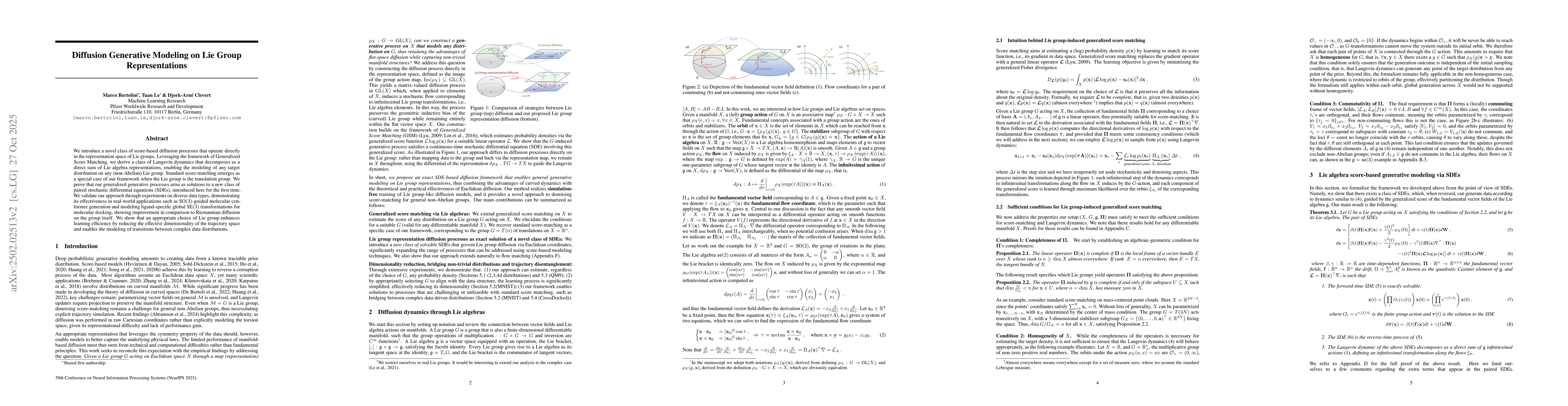 Thumbnail for Diffusion Generative Modeling on Lie Group Representations
