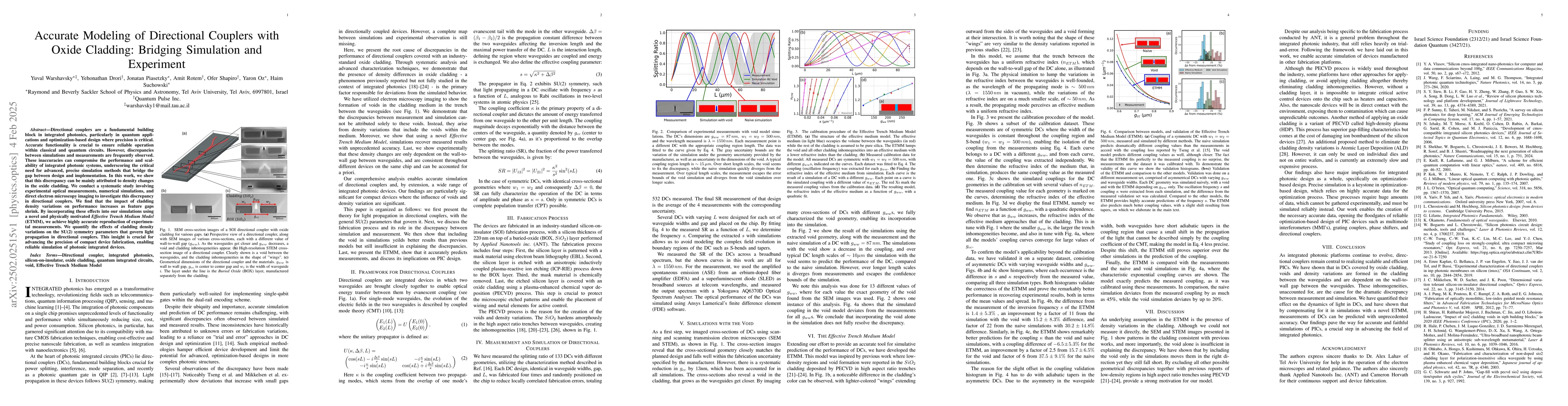 Thumbnail for Accurate Modeling of Directional Couplers with Oxide Cladding: Bridging
  Simulation and Experiment