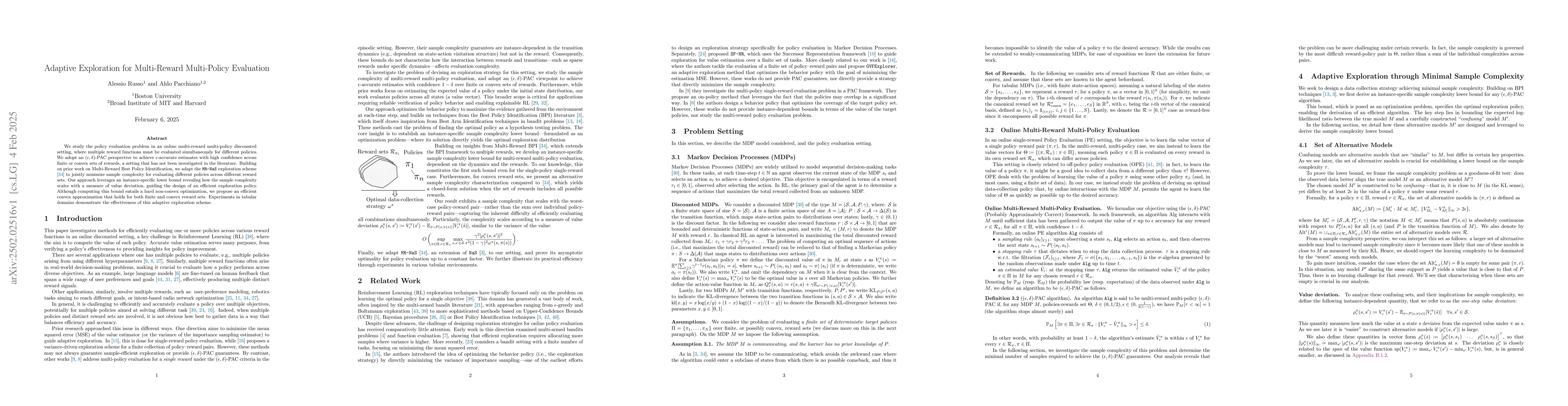 Thumbnail for Adaptive Exploration for Multi-Reward Multi-Policy Evaluation