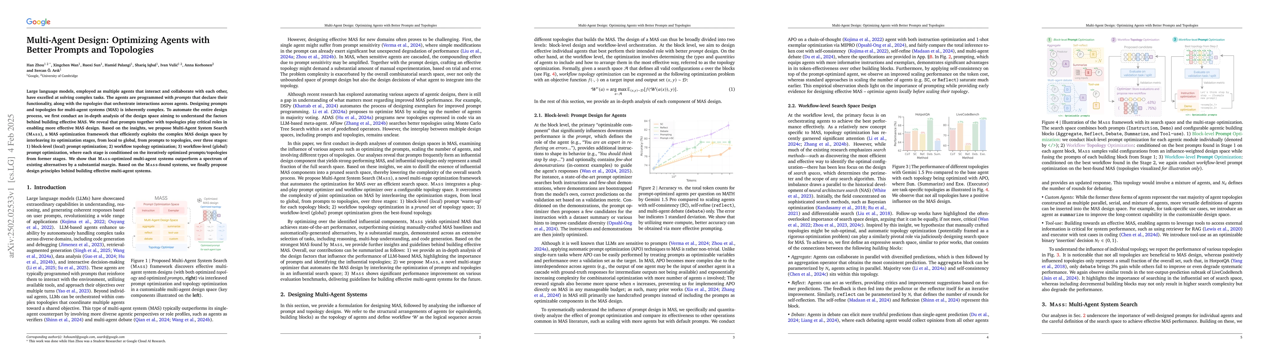 Thumbnail for Multi-Agent Design: Optimizing Agents with Better Prompts and Topologies