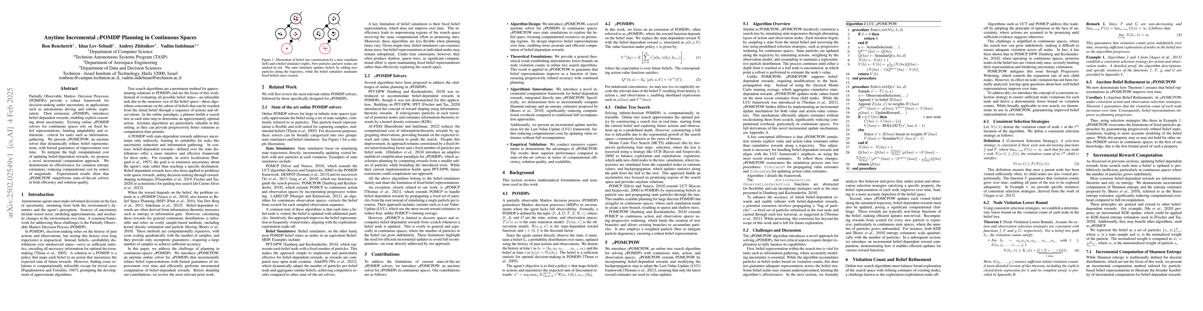 Thumbnail for Anytime Incremental $ρ$POMDP Planning in Continuous Spaces