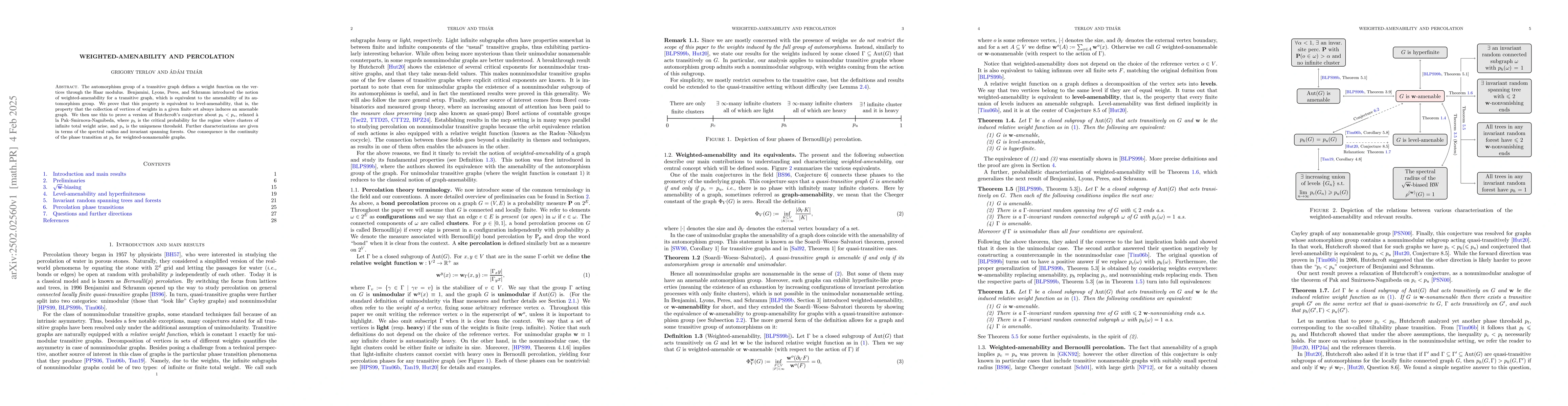 Thumbnail for Weighted-amenability and percolation