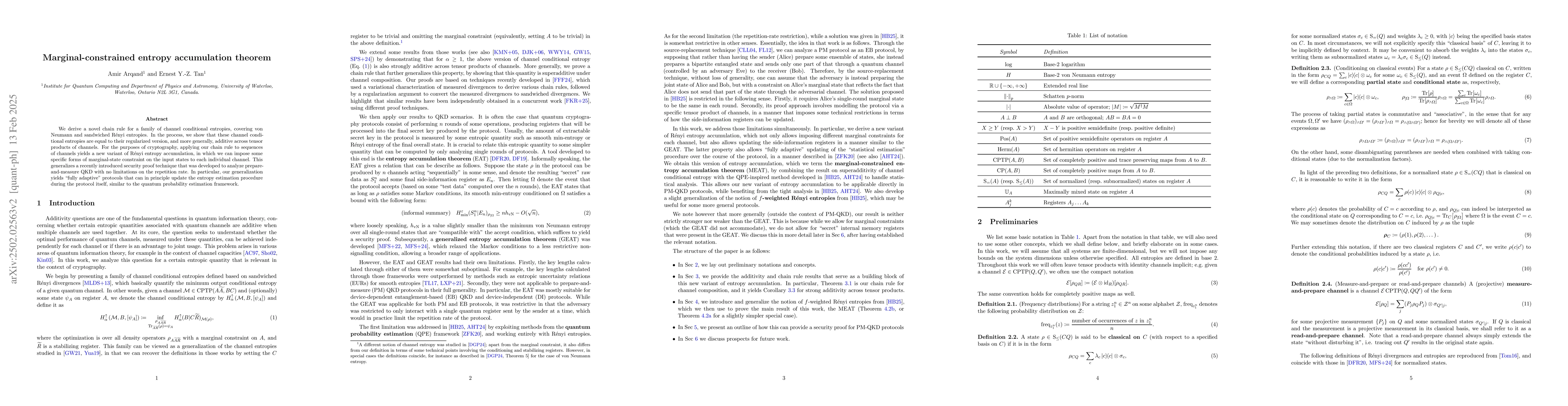 Thumbnail for Marginal-constrained entropy accumulation theorem