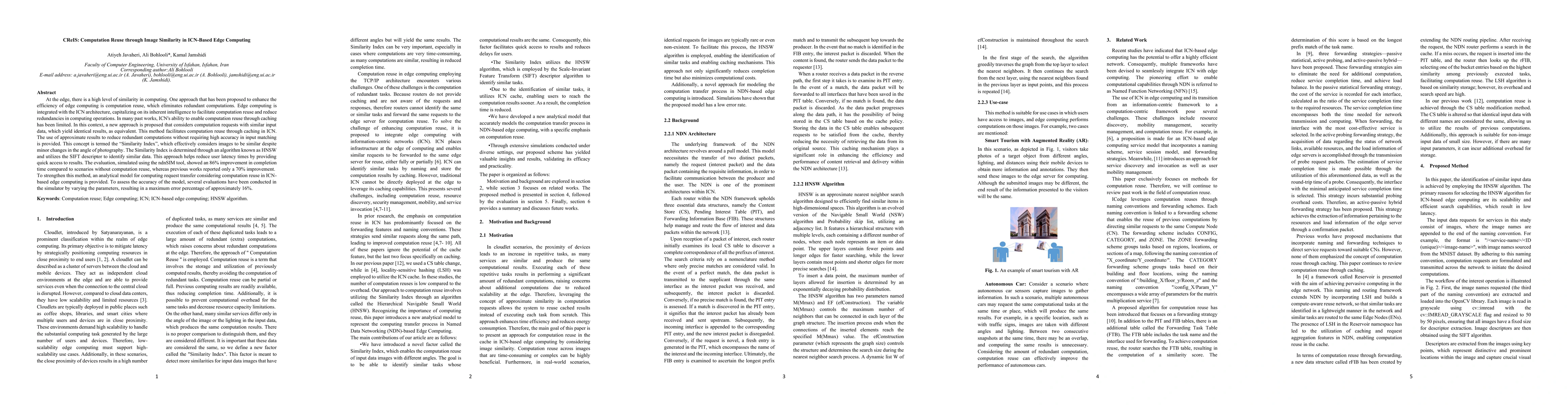 Thumbnail for CReIS: Computation Reuse through Image Similarity in ICN-Based Edge
  Computing