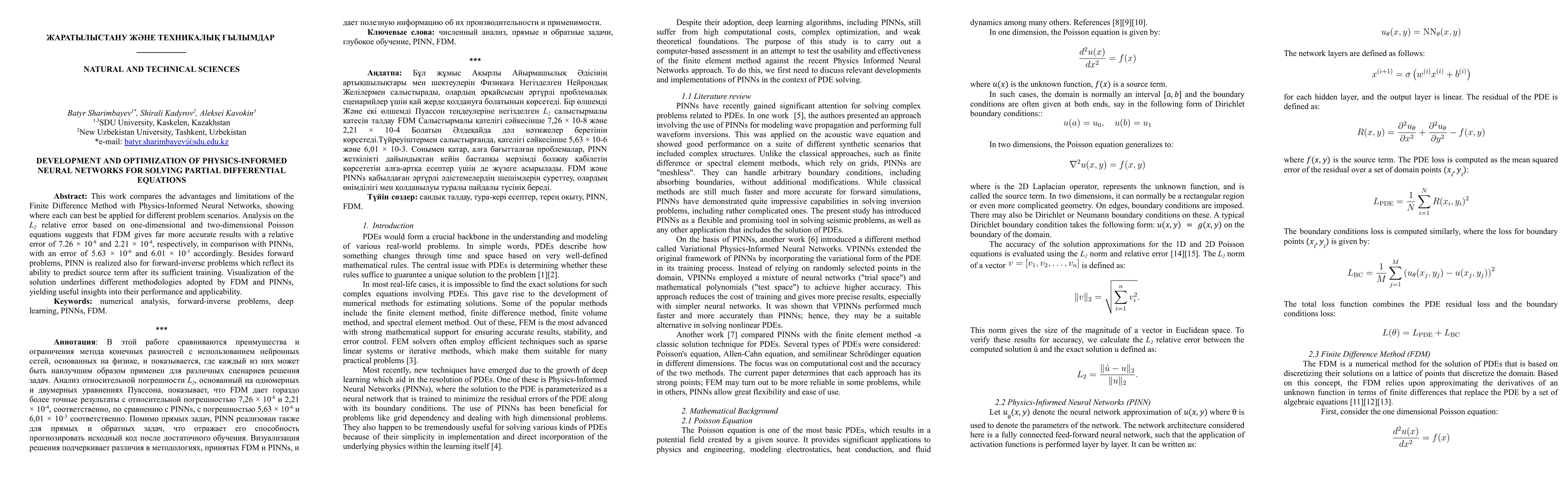 Thumbnail for Development and optimization of physics-informed neural networks for
  solving partial differential equations