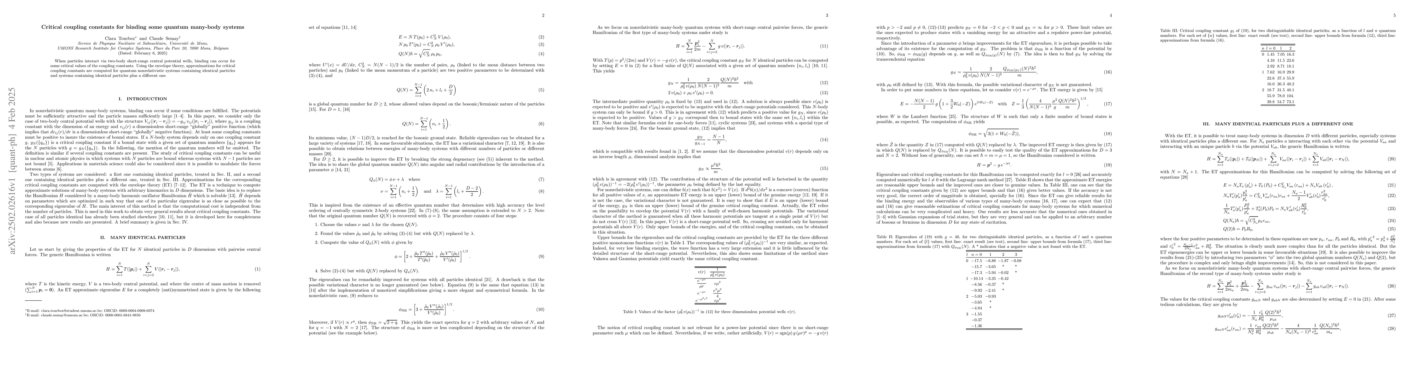 Thumbnail for Critical coupling constants for binding some quantum many-body systems