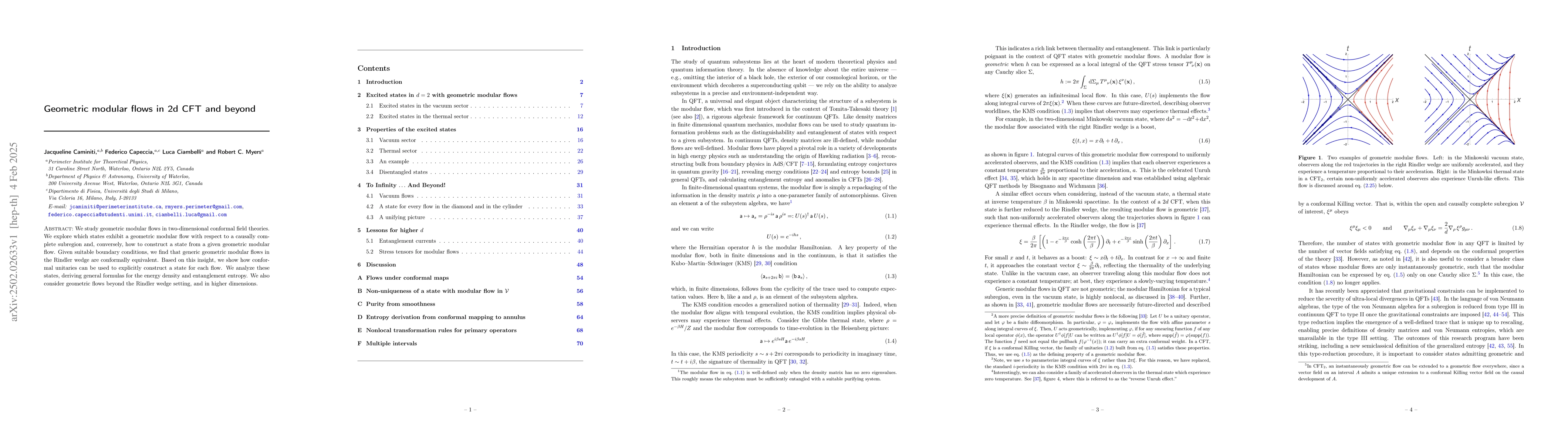 Thumbnail for Geometric modular flows in 2d CFT and beyond