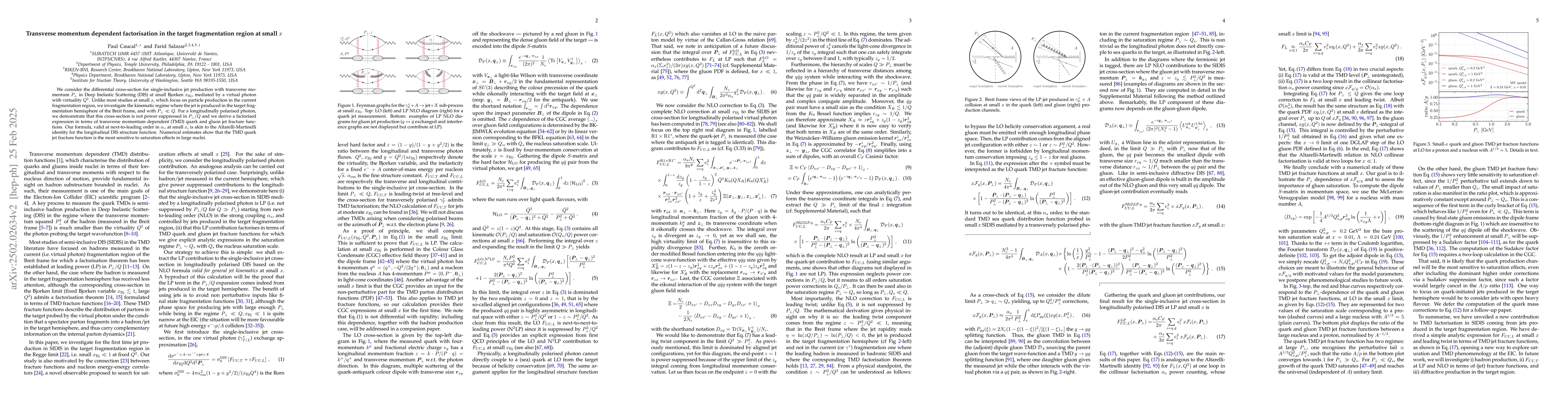Thumbnail for Transverse momentum dependent factorisation in the target fragmentation
  region at small $x$