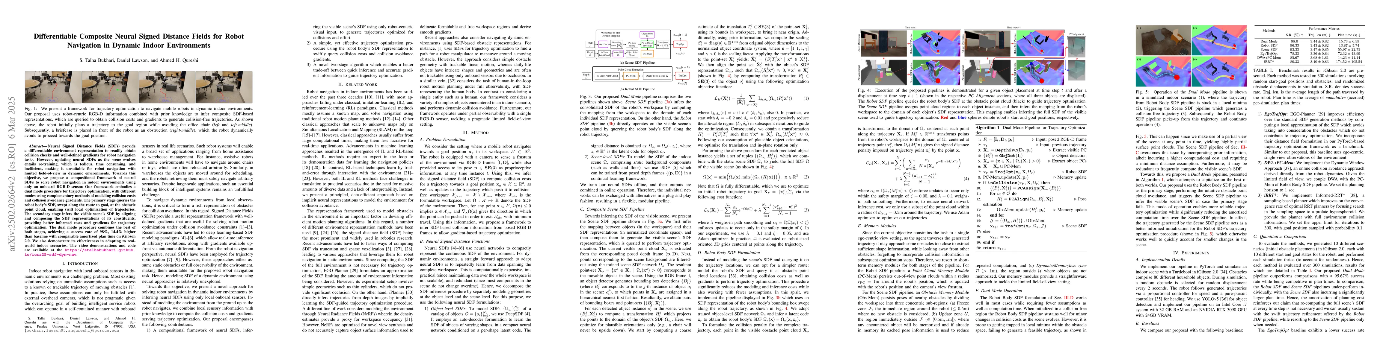 Thumbnail for Differentiable Composite Neural Signed Distance Fields for Robot
  Navigation in Dynamic Indoor Environments