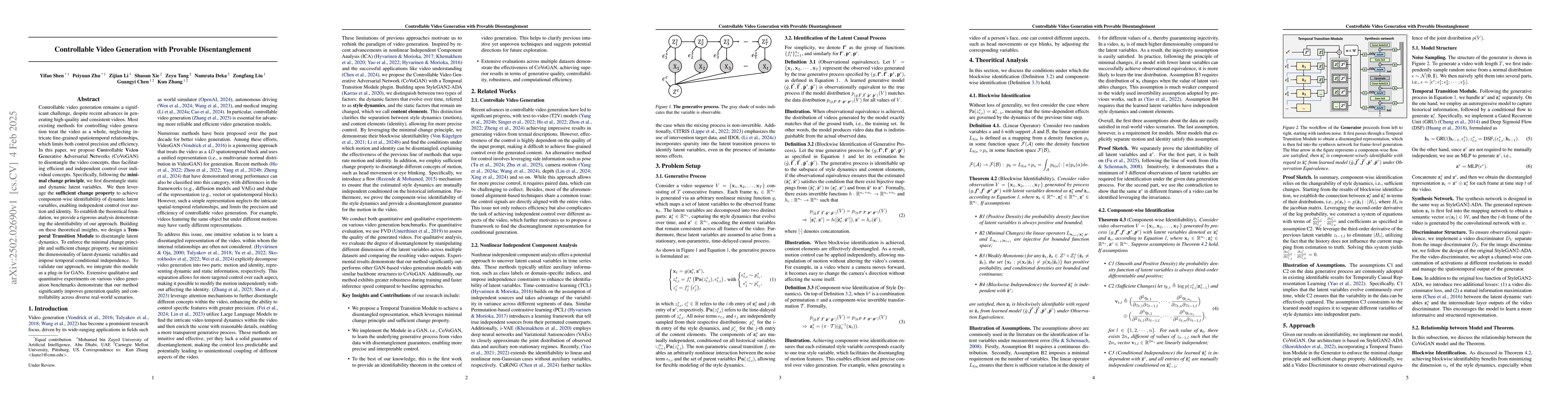 Thumbnail for Controllable Video Generation with Provable Disentanglement