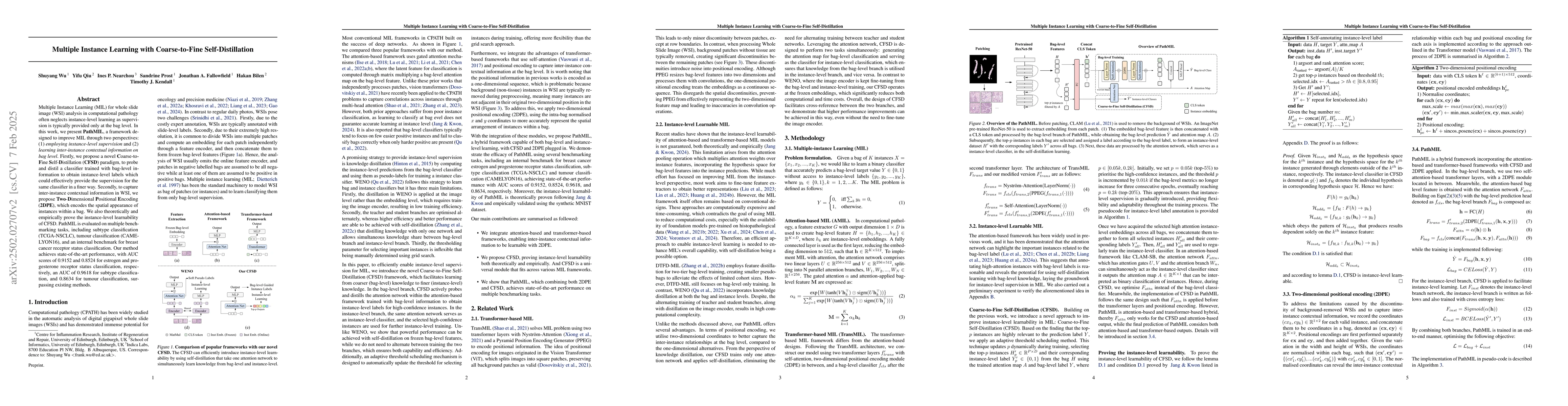 Thumbnail for Multiple Instance Learning with Coarse-to-Fine Self-Distillation