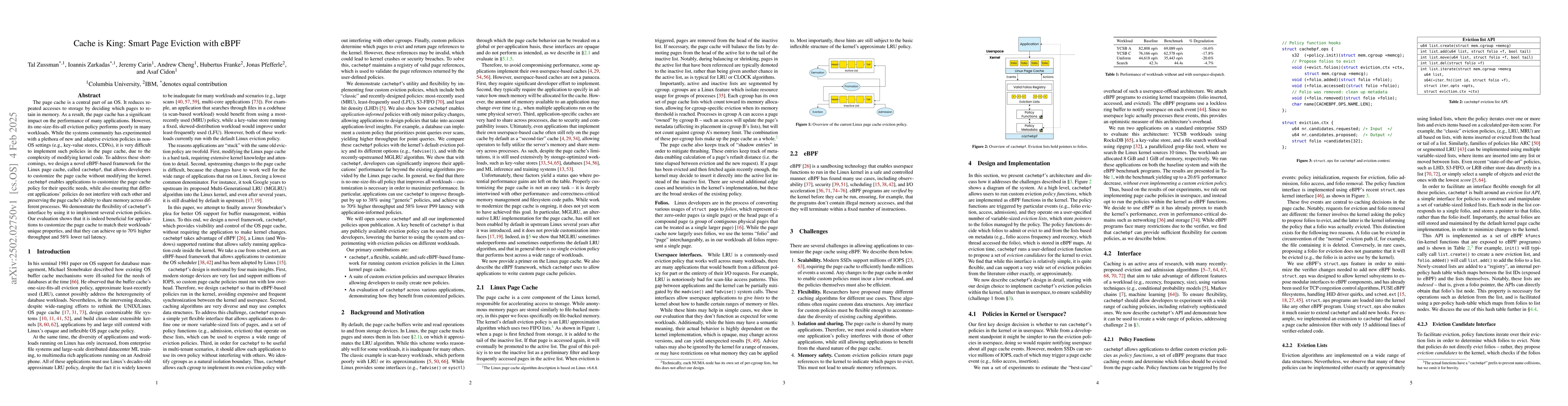 Thumbnail for Cache is King: Smart Page Eviction with eBPF