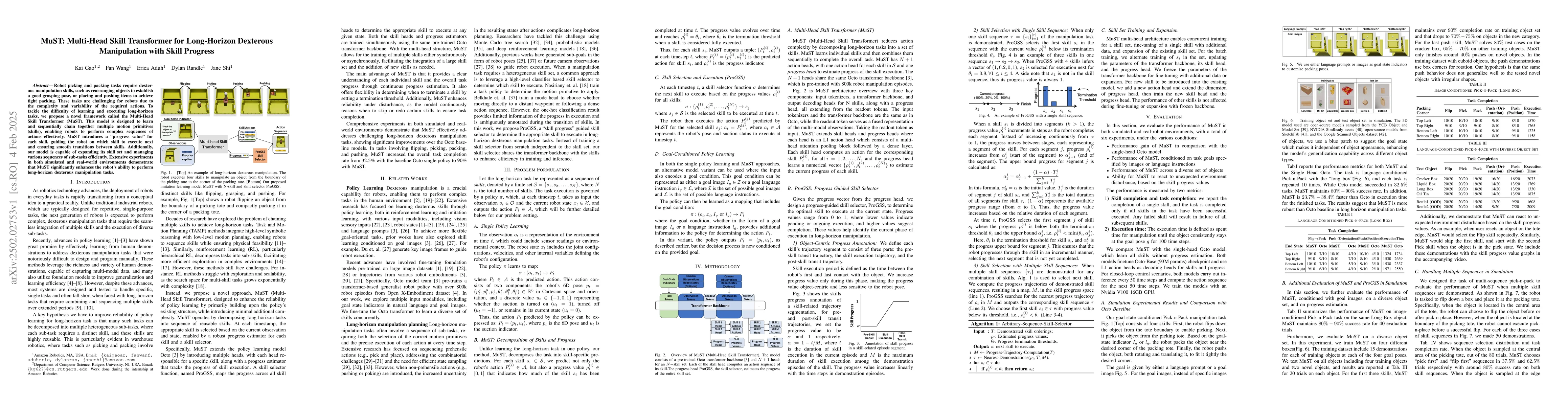 Thumbnail for MuST: Multi-Head Skill Transformer for Long-Horizon Dexterous
  Manipulation with Skill Progress