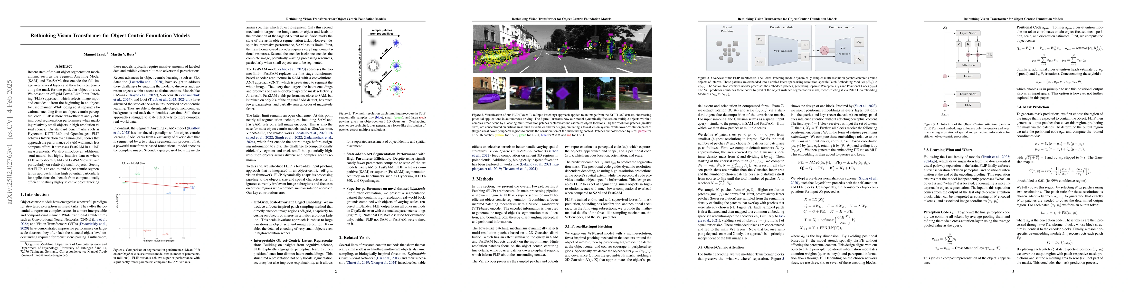 Thumbnail for Rethinking Vision Transformer for Object Centric Foundation Models