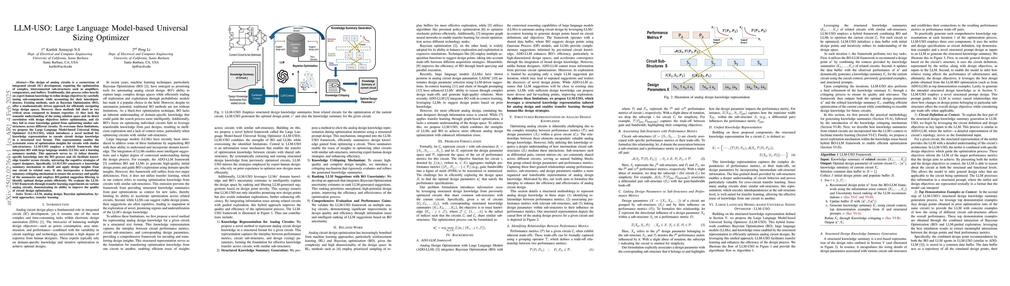 Thumbnail for LLM-USO: Large Language Model-based Universal Sizing Optimizer