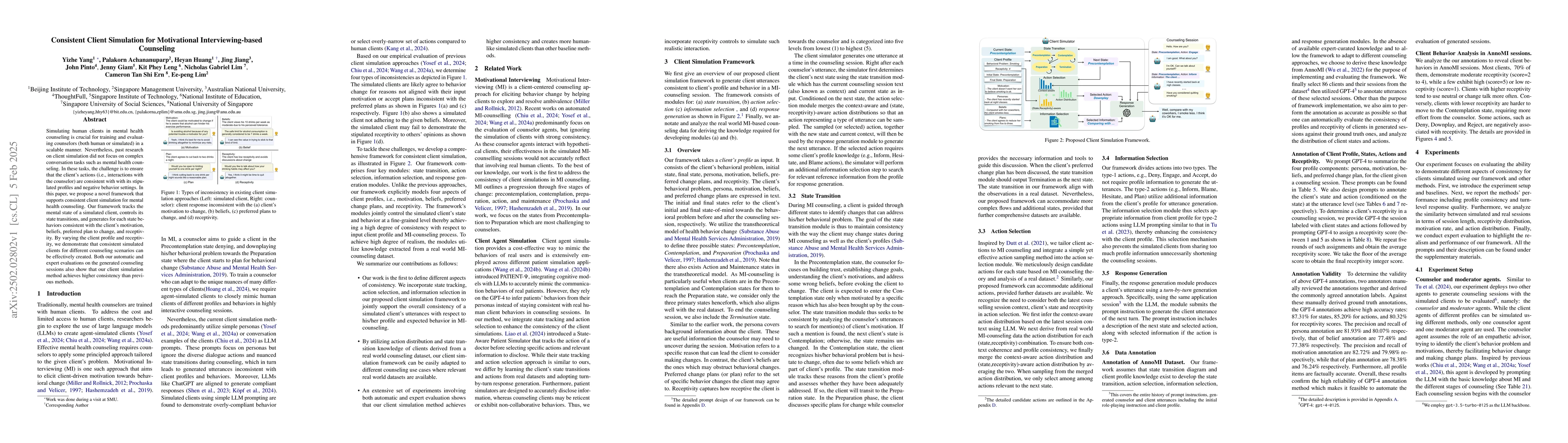 Thumbnail for Consistent Client Simulation for Motivational Interviewing-based
  Counseling