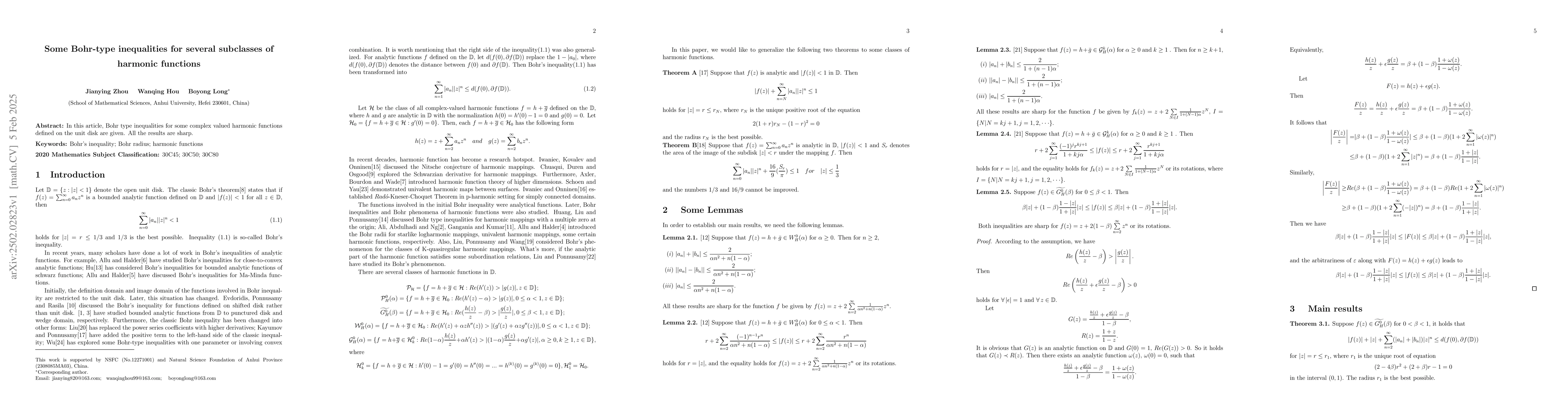 Thumbnail for Some Bohr-type inequalities for several subclasses of harmonic functions