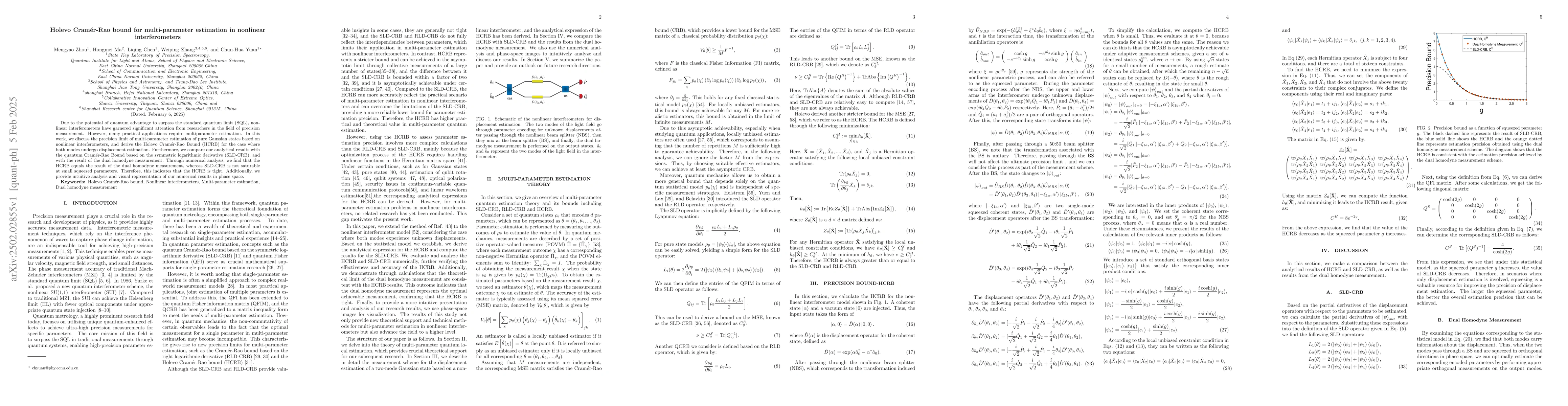 Thumbnail for Holevo Cramér-Rao bound for multi-parameter estimation in nonlinear
  interferometers