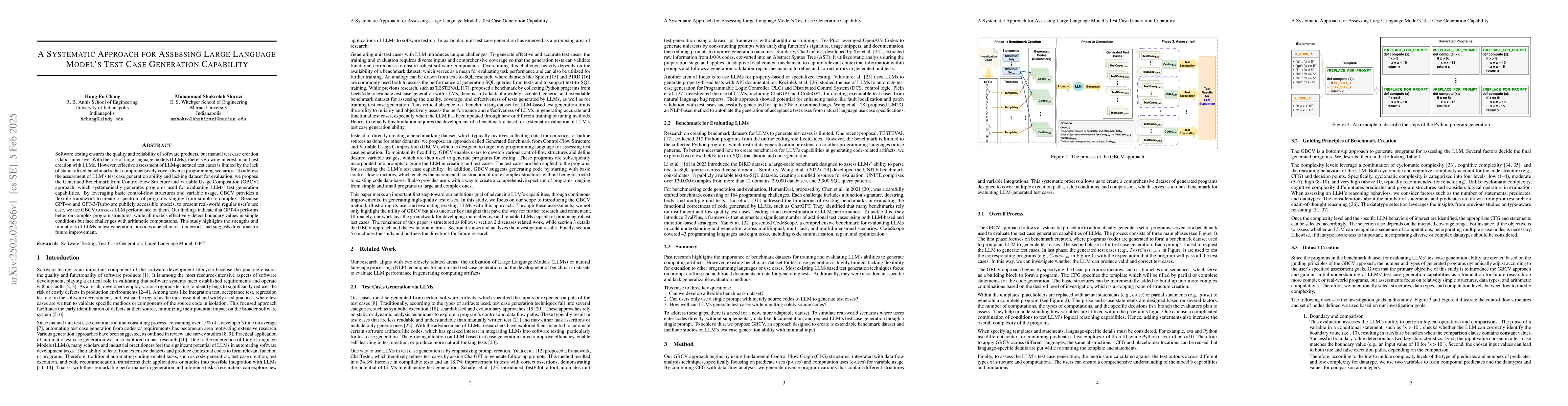 Thumbnail for A Systematic Approach for Assessing Large Language Models' Test Case
  Generation Capability