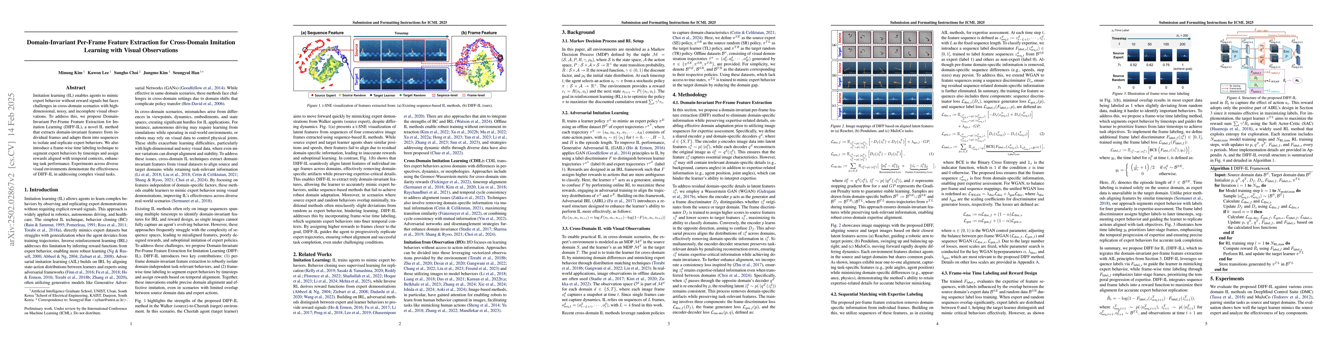 Thumbnail for Domain-Invariant Per-Frame Feature Extraction for Cross-Domain Imitation
  Learning with Visual Observations
