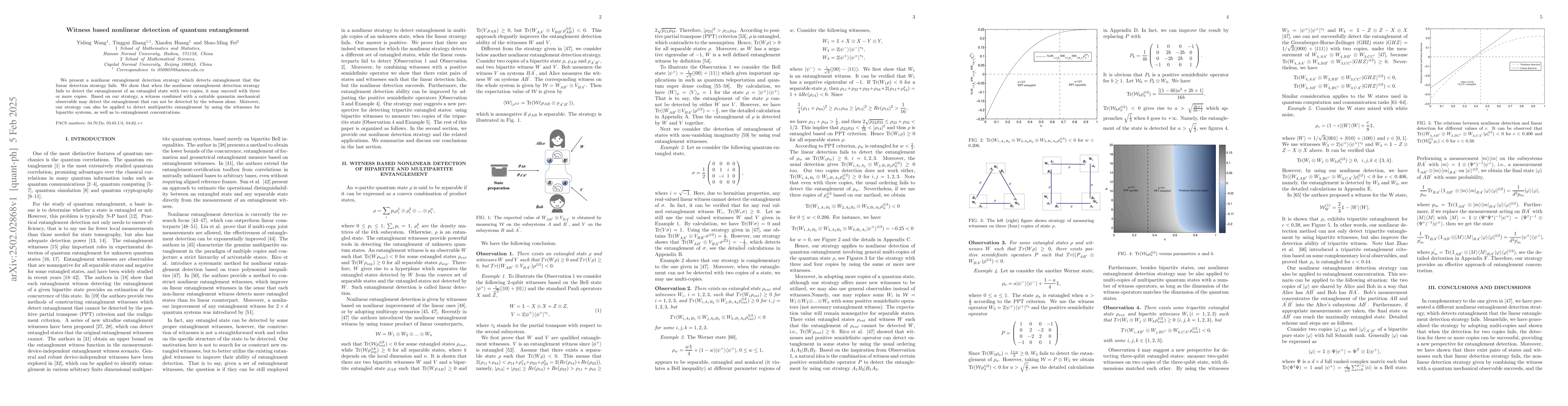 Thumbnail for Witness based nonlinear detection of quantum entanglement