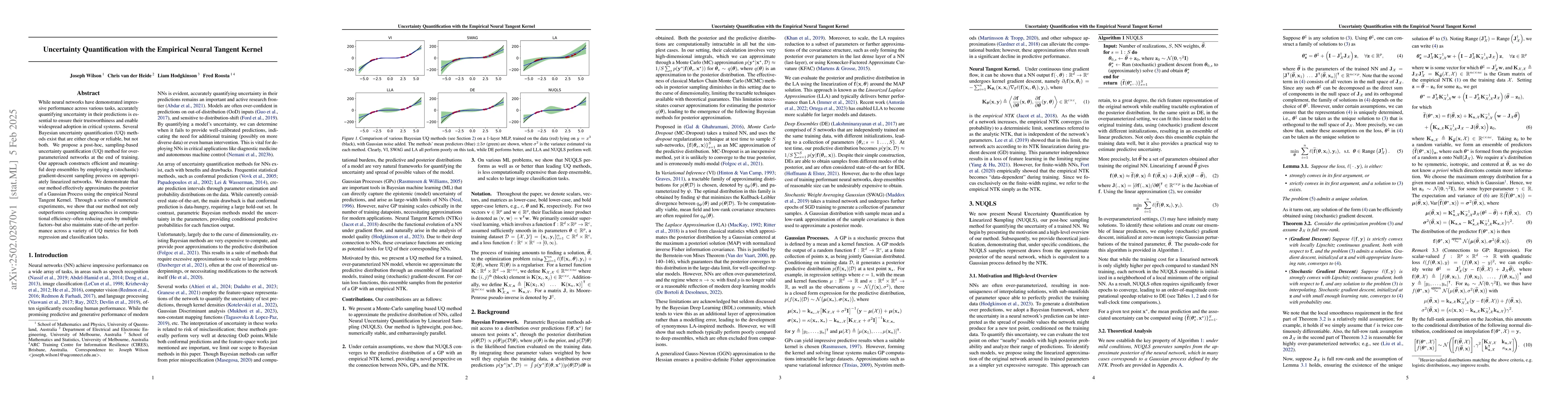 Thumbnail for Uncertainty Quantification with the Empirical Neural Tangent Kernel