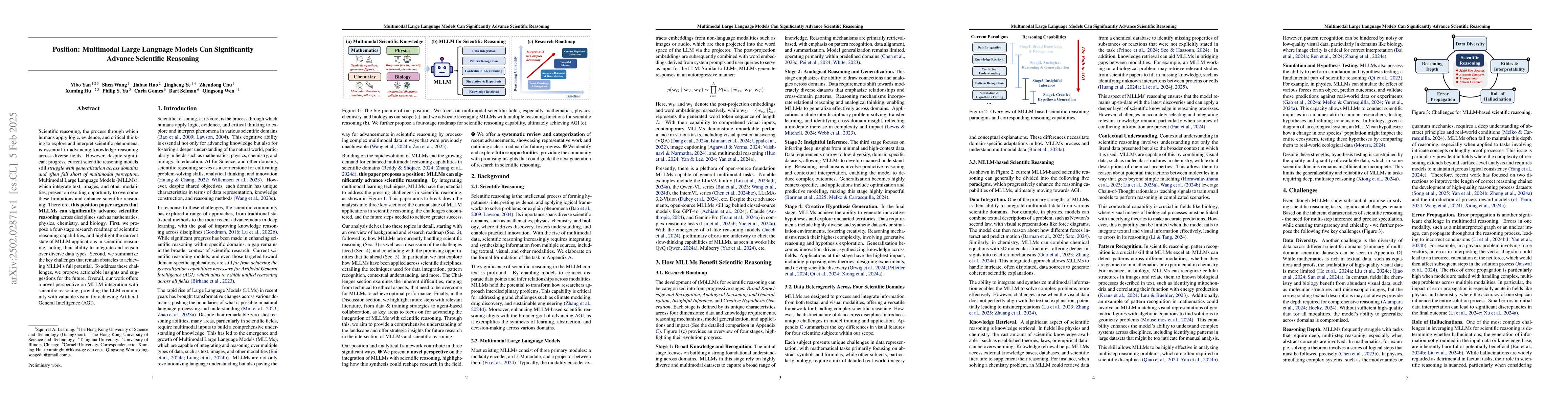 Thumbnail for Position: Multimodal Large Language Models Can Significantly Advance
  Scientific Reasoning
