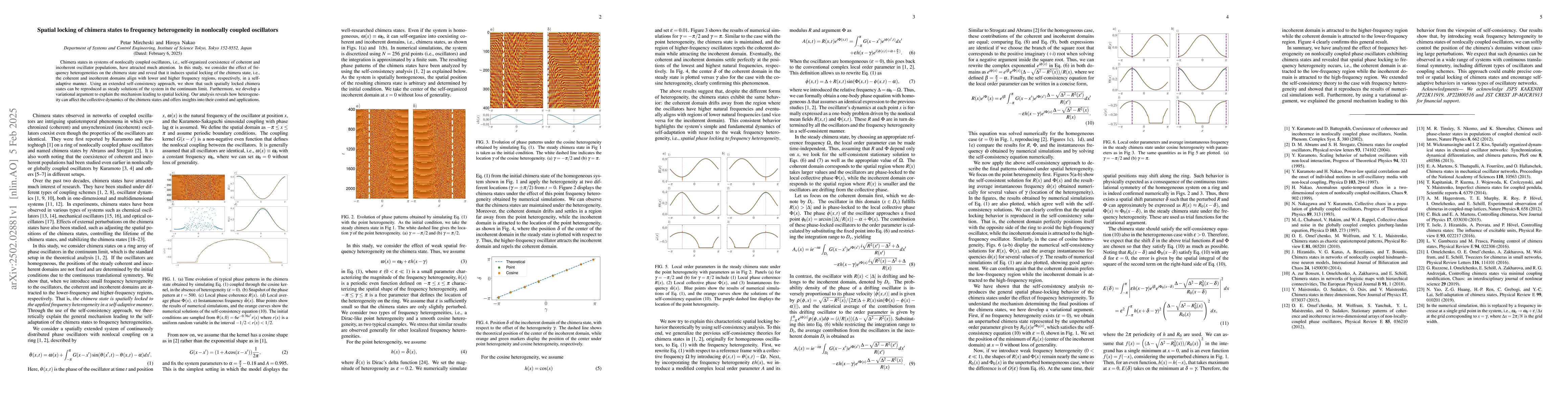 Thumbnail for Spatial locking of chimera states to frequency heterogeneity in
  nonlocally coupled oscillators