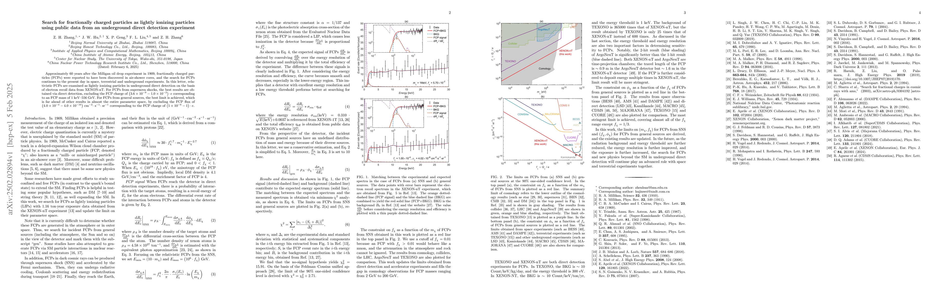 Thumbnail for Search for fractionally charged particles as lightly ionizing particles
  using public data from an underground direct detection experiment